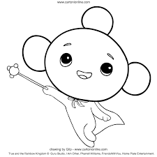 Children's coloring pages for boys and girls. Rainbow King From True And The Rainbow Kingdom Coloring Page