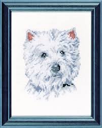 needlecrafts yarn kit west highland terrier dog crafts