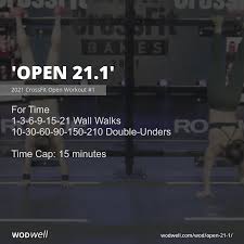 The open kicks off march 11 at 5 p.m. Open 21 1 Workout Functional Fitness Wod Wodwell In 2021 Crossfit Open Workouts Crossfit Games Open Crossfit Games
