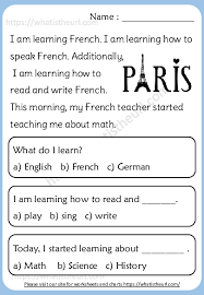 reading comprehension for kids exercise 22 your home teacher