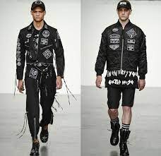 Ktz 2018 Spring Summer Mens Runway Looks Marjan Pejoski London Fashion Week Mens Uk Stapled Chainm Denim Jeans Fashion London Fashion Week Mens Mens Summer