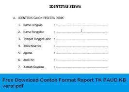 We did not find results for: Free Download Contoh Format Raport Tk Paud Kb Versi Pdf Pendidikan Pendidikan Anak Usia Dini Kurikulum
