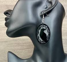 Black Raven Gothic Dangle Earrings