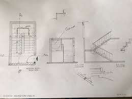 Drawing labels, details, and other text information extracted from the cad file: Maltepe Unv Tasarim Studyosu 201 202 1 50 Olcek Merdiven Plan Kesit Cizimi