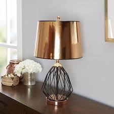 Amicus Geometric Cage 25 Table Lamp With Copper Shade Cage Table Lamp Table Lamp Cage Table