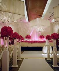 Venue for your wedding ceremony with music and sound equipment, officiant, altar table floral decoration and flower aisle, chairs, bridal bouquet, welcome board and ring pillow. Aisle Decor Archives Weddings Romantique