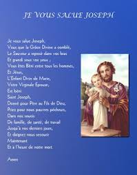 Je Vous Salue Joseph Fils De David Homme Juste Et Virginal La Sagesse Est Avec Vous Vous Etes Beni Entre Tou Priere A Saint Joseph Priere Priere Chretienne