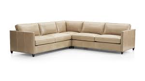 Storage is not commonly found in traditional sofas but is available with the addition of a storage ottoman. Barrett Leather 3 Piece Sectional Reviews Crate And Barrel Leather Sectional Sofas Leather Sofa Furniture 3 Piece Sectional