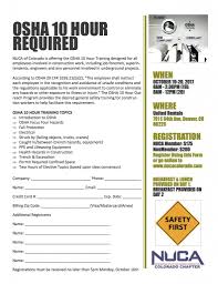 How long is osha 30 good for? Nuca Event Osha 10 Hour Training Colorado 811