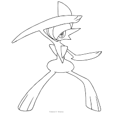 Gallade From The Fourth Generation Of The Pokemon Coloring Page