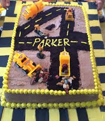 Easy Birthday Cake Ideas For 4 Year Old Boy Construction Themed 4 Year Old Boy Birthday Cake Construction Birthday Cake Themed Birthday Cakes Boy Birthday Cake