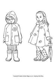Try to color spring to unexpected colors! Spring Clothing Colouring Page Boy And Girl In Spring Clothes Spring Coloring Pages Colouring Pages Coloring Pages
