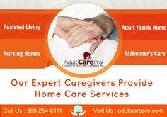 The services include medication management and administration, vital sign tracking, general health information, and contact with a primary care physician. Adult Care