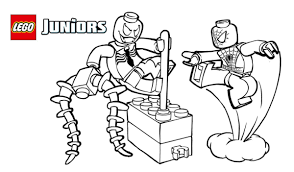 Printable spiderman coloring pages are a fun way for kids of all ages to develop creativity, focus, motor skills and color recognition. Lego Spiderman Coloring Pages For Kids Drawing With Crayons