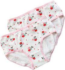 YOMORIO Cute Lace Strawberry Panties Womens Anime Underwear Soft Low Waist  Cotton Panty for Bikini,Cherry at Amazon Women's Clothing store