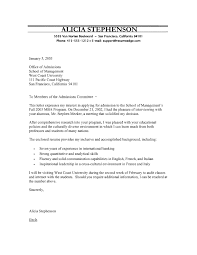 Mba Program Cover Letter