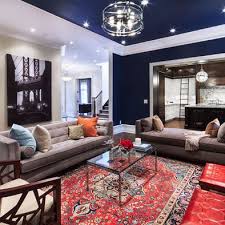 Red Persian Rug Design Ideas Pictures Remodel And Decor Navy Living Rooms Blue Living Room Contemporary Living Room
