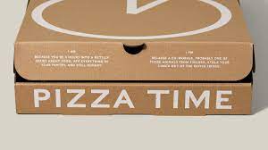 Pizza Time Is Anytime With Round The Clock Pizza Box Dieline Pizza Box Design Pizza Boxes Brand Packaging