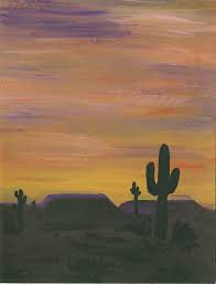During these times of the day, the contrast between light and dark sharpens, the details start to fade and all these beautiful colors start to get involved. Sunset Desert Painting Fun Family Crafts