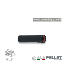 Black Tubo Per Canna Fumaria Per Stufe A Pellet In Acciaio Nero D 80mm Cm 25