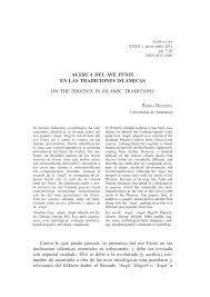 Check spelling or type a new query. Pdf Acerca Del Ave Fenix En Las Tradiciones Islamicas