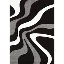 Tapis noir et blanc pour les personnes qui ont du goûts et qui veulent avoir un intérieur bien décoré et chaleureux. Diamond Vagues Tapis De Salon 120x170 Cm Noir Gris Et Blanc Cdiscount Maison