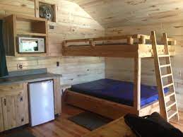 Mill creek cabins started as a dream with my parents helping me to launch my dream of the ultimate cabin experience in the area. Full Size Bunk Beds In Medium Cabin Picture Of Mackinaw Mill Creek Campground Mackinaw City Tripadvisor