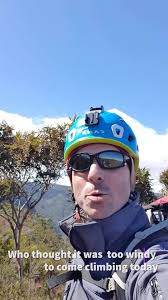 Wasn't that windy today, here's a video to prove it 😝., Note: I was't  climbing,