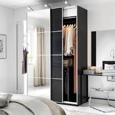 Ikea Pax Wardrobe With Mirrored Sliding Door In Black Brown Ikea Living Room Furniture Ikea Bedroom Storage Small Bedroom Storage