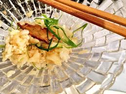 Visiting New York Chef Tadashi Ono Demonstrated Japanese Rice With Foie Gras Truffle And Beccou An Sauce For Japanrice Jre Ev Chef Life Japanese Rice Recipes