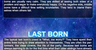 Sibling Birth Order Characteristics Chart Which One Are You Birth Order Interesting Things Fun Facts