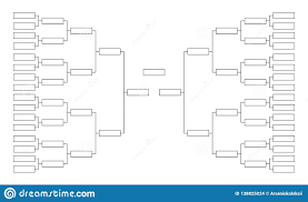 Tournament Bracket Empty Template For Competition Charts