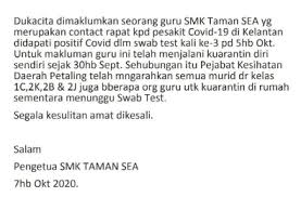Originally developed as a satellite township for kuala lumpur, the capital of malaysia, it is part of the greater kuala lumpur area. Teacher At Smk Taman Sea In Petaling Jaya Tests Positive For Covid 19 On Third Swab Test World Of Buzz