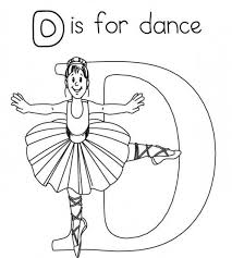 Letter D Is For Dance Coloring Page Dance Coloring Pages Coloring Pages Alphabet Coloring Pages