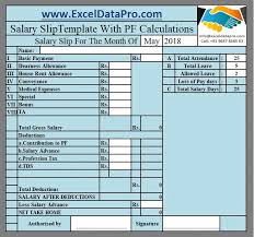 By signing this form, i authorize employer flexible to make deductions from my paycheck to repay this advance through either: 9 Ready To Use Salary Slip Excel Templates Exceldatapro