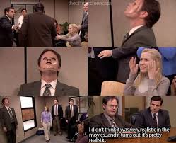 Now At Dundrmifflin The Office Cpr Episode The Office Dwight Office Humor