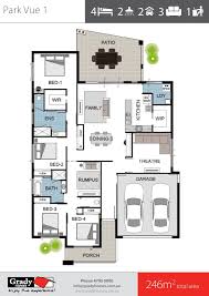 Park Vue 1 Grady Homes Floor Plan Brochure 2 Floor Plans House Floor Plans House Plans