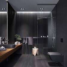 Dark color small bathroom interior design. P A D On Instagram Moody Bathroom Styling Would You Love A Dark Bathroom Like This Or D Modern Bathroom Design Modern Bathroom Bathroom Decor Apartment