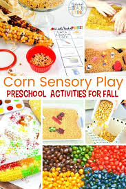 Tactile sensory play is an amazing experience for toddlers to preschoolers. Corn Sensory Play Perfect Fall Sensory Activities For Preschoolers Natural Beach Living