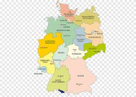 It includes 16 constituent states, covers an area of 357,021. States Of Germany Wittenberg Saxony Map Bavaria Map World Germany Png Pngegg