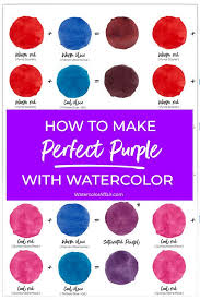 a tutorial about how to mix bright vivid purple color with