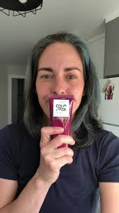 From Midnight Blue to Maroon (or is it purple now?) #lorealcolorista Back  for another #vibrantcolour over my #saltandpepperhair ♥️💜  #grayhairtransition