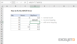 Check spelling or type a new query. Excel Formula How To Fix The Div 0 Error Exceljet
