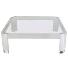 Massive Lucite Cocktail Table By Les Prismatiques 1stdibs Com Coffee Table Cocktail Tables Lucite Coffee Tables