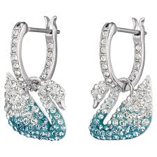 Fine jewelry, elegant watches and sparkling crystal creations commemorate the brand's tradition and craftsmanship. Swarovski Iconic Swan Pierced Earrings Multi Colored Rhodium Plated Swarovski Com