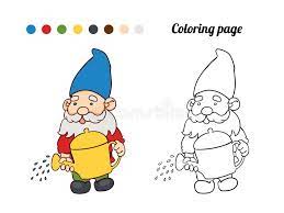 Dwarf gnome of stone, to the garden, gift gartdeco. Coloring Page Or Book With Illustration Of Garden Gnome Stock Vector Illustration Of Isolated Book 168246296