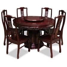 48in Rosewood Round Dining Table With 6 Chairs Bird Flower Design By Chinafurnitureonline 269 Round Kitchen Table Set Dining Table Kitchen Table Settings
