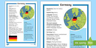 Explore global cancer data and insights. Germany Fact File Geography Around The World