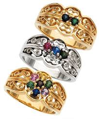 Kalyan has unique birthstone ring collections. Cluster Birthstone Rings 7 Stone Capacity Gold 1145