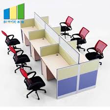Contemporary Modular Secretary Employee Office Desks Computer Tables Workstations Very Easy To Install Modu Movable Walls Office Partition Folding Partition